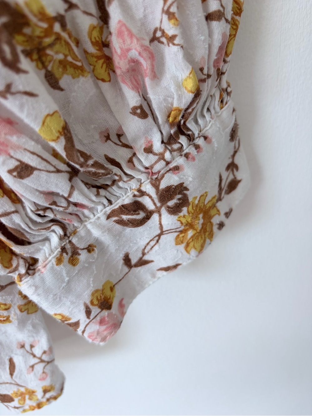 Anthropologie Harmony Lace Floral White Peasant Boho Blouse Top size medium - Picture 9 of 10